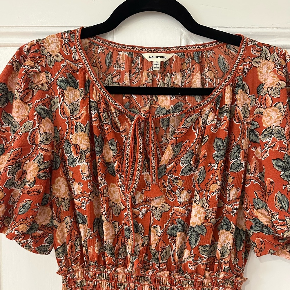 Max Studio Orange Floral Dress